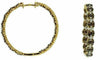 ESTATE 2.33CT WHITE & CHOCOLATE FANCY DIAMOND 14KT YELLOW GOLD 3D HOOP EARRINGS