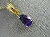ESTATE .50CT AAA AMETHYST 14KT YELLOW GOLD 3D TEAR DROP FLOATING PENDANT #22991
