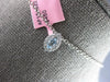 .16CT DIAMOND & AAA AQUAMARINE 14K WHITE GOLD MARQUISE SHAPE HALO LEAF PENDANT