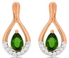 1.02CT DIAMOND & AAA RUSSALITE 14KT WHITE & ROSE GOLD INFINITY HANGING EARRINGS