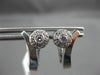 ESTATE .36CT DIAMOND 18KT WHITE GOLD FLOWER CLUSTER HUGGIE POST EARRINGS #21306