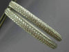 ESTATE EXTRA LARGE 7.64CT DIAMOND 18KT WHITE GOLD 3D OVAL HOOP HANGING EARRINGS
