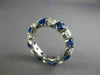 ESTATE WIDE 3.85CT DIAMOND & AAA SAPPHIRE 14KT WHITE GOLD ANNIVERSARY RING 26068