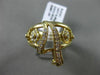 ESTATE EXTRA LARGE .45CT DIAMOND 14KT YELLOW GOLD 3D FLOWER FLOATING FUN RING