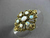 ANTIQUE EXTRA LARGE 1.40CT AAA OPAL 14KT YELLOW GOLD FILIGREE FUN RING #22962