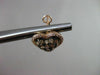 ESTATE 1.03CT FANCY DIAMOND FLOATING HEART 14K ROSE & BLACK GOLD CLIPON EARRINGS