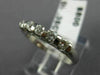 ESTATE 5 DIAMOND 14K WHITE GOLD TENSION SET WEDDING ANNIVERSARY RING 2.5MM 14603