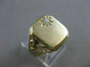 ESTATE .07CT OLD MINE DIAMOND 14K YELLOW GOLD 3D FILIGREE SIGNET MENS RING #1233