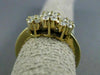 ESTATE .83CT DIAMOND 14K YELLOW GOLD PAST PRESENT FUTURE CLUSTER RING #327