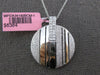 ESTATE LARGE 1.13CT DIAMOND 18K WHITE GOLD PRINCESS & ROUND CIRCULAR FUN PENDANT