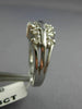 ANTIQUE WIDE .38CT DIAMOND 14KT WHITE GOLD DOUBLE ROW ANNIVERSARY RING #18803