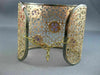 EXTRA LARGE 21.80CT DIAMOND & AAA AMETHYST 14K WHITE & ROSE GOLD BANGLE BRACELET