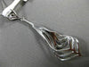 ESTATE LARGE .97CT DIAMOND 18K WHITE GOLD 3D PAVE CHANDELIER FLOATING PENDANT FG