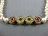 ESTATE LARGE 9.8CT DIAMOND & AAA RUBY & SOUTH SEA PEARL 14K YELLOW GOLD NECKLACE