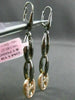 ESTATE .85CT DIAMOND 14KT ROSE BLACK GOLD ELONGATED LOVE KNOT LEVERBACK EARRINGS