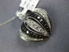 ESTATE 1.33CT WHITE & BLACK DIAMOND 18KT WHITE GOLD 3D PUFF HEART PENDANT