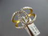 ESTATE WIDE .70CT DIAMOND 14KT 2 TONE GOLD 3D CLASSIC LOVE KNOT FUN RING