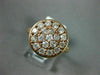 ESTATE WIDE 1.0CT ROUND DIAMOND 14K ROSE GOLD 3D CLASSIC FLOWER CLUSTER FUN RING