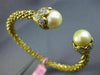 ESTATE WIDE 1.20CT DIAMOND 14KT YELLOW GOLD 3D FLOWER FLEXIBLE BANGLE BRACELET