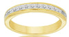 ESTATE .50CT DIAMOND 14K YELLOW GOLD PRINCESS CHANNEL INVISIBLE ANNIVERSARY RING