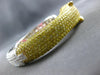 LARGE 27.09CT MULTI COLOR DIAMOND & AAA EMERALD 18KT 2 TONE GOLD BANGLE BRACELET