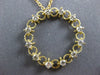 ESTATE .36CT DIAMOND 14KT YELLOW GOLD 3D FILIGREE CIRCLE OF LIFE LOVE PENDANT