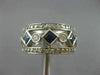 LARGE 3.40CT ROUND DIAMOND & AAA SAPPHIRE 14KT WHITE GOLD ETERNITY WEDDING RING