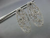 ESTATE .78CT DIAMOND 14KT WHITE GOLD OVAL OPEN FILIGREE CLIP ON HANGING EARRINGS