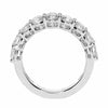 LARGE 1.64CT DIAMOND 18KT WHITE GOLD 3D 9 STONE SEMI ETERNITY SHARED PRONG RING