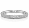 LARGE 18.85CT DIAMOND 18KT WHITE GOLD 3D MULTI ROW ETERNITY CUFF BANGLE BRACELET