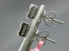 .46CT DIAMOND 18KT WHITE GOLD 3D ROUND & BAGUETTE INVISIBLE SQUARE STUD EARRINGS