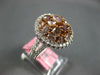 LARGE 2.67CT WHITE & PINK DIAMOND 18K WHITE & ROSE GOLD CLUSTER ANNIVERSARY RING