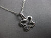 ESTATE .13CT DIAMOND 14KT WHITE GOLD 3D CLASSIC BUTTERFLY LOVE FLOATING PENDANT