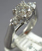 ESTATE 1.2CT DIAMOND 14K WHITE GOLD CLASSIC ROUND 3 STONE LUCIDA ENGAGEMENT RING