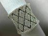 ESTATE LARGE 1.33CT DIAMOND 14K WHITE GOLD 3D X OPEN FILIGREE CONCAVE FUN RING