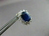 ESTATE 3.19CT DIAMOND & AAA SAPPHIRE 14KT WHITE GOLD DIANA CLUSTER EARRING #1124