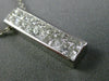 ESTATE LARGE 1.60CT DIAMOND 14KT WHITE GOLD INVISIBLE RECTANGULAR PENDANT #18131