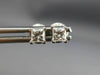 ESTATE .40CT DIAMOND 14KT WHITE GOLD 3D CLASSIC SOLITAIRE STUD EARRINGS #17279