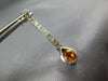 ESTATE .85CT DIAMOND & AAA CITRINE 14K WHITE GOLD TEAR DROP BAR HANGING EARRINGS