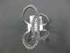 ESTATE LARGE .63CT DIAMOND 18KT WHITE GOLD 3D LOVE KNOT FUN RING