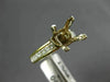 ESTATE .90CT DIAMOND 14KT 2 TONE GOLD PRINCESS SEMI MOUNT ENGAGEMENT RING #21106