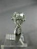 ESTATE 2.93CT AAA WHITE TOPAZ 14KT WHITE GOLD 3D INFINITY LOVE ENGAGEMENT RING
