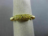ESTATE .30CT FANCY YELLOW DIAMOND 18KT YELLOW GOLD 3 ROW PAVE ANNIVERSARY RING