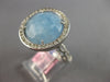 3.52CT DIAMOND & AAA AQUAMARINE 14KT WHITE GOLD 3D ROUND FILIGREE HALO FUN RING