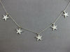 ESTATE .71CT DIAMOND 14KT YELLOW GOLD 3D MULTI STAR BY THE YARD LOVE NECKLACE