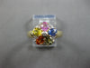 1.75CT DIAMOND & AAA MULTI COLOR SAPPHIRE 14K 2 TONE GOLD FLOWER FUN RING #27939