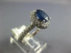 WIDE 2.63CT DIAMOND & AAA SAPPHIRE 14KT WHITE GOLD 3D OVAL HALO ENGAGEMENT RING