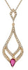 .90CT DIAMOND & AAA RUBY 14KT YELLOW GOLD 3D PEAR SHAPE & ROUND FLOATING PENDANT