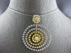 EXTRA LARGE 2.63CT DIAMOND 14KT 2 TONE GOLD 3D MULTI CIRCULAR FLOATING PENDANT