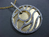 ESTATE 1.60CT DIAMOND 18KT WHITE & YELLOW GOLD CIRCULAR MULTI WAVE FUN NECKLACE